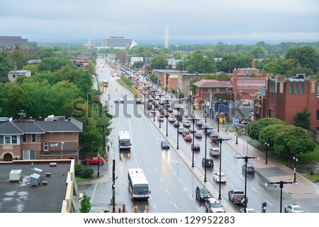 Ottawa, CANADA - SEP 8: Ottawa city street view on September 8, 2012 in Ottawa, Canada. With population of 883,391 as in 2011 and as the capital of Canada, it is the fourth largest city in the country