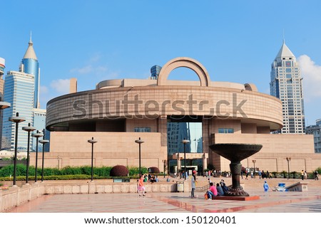 SHANGHAI, CHINA - JUNE 2: Shanghai Museum in People's Square on JUNE 2, 2012 in Shanghai, China. Established in 1952 and with 120k collections, it is one of the earliest and largest museums in China.