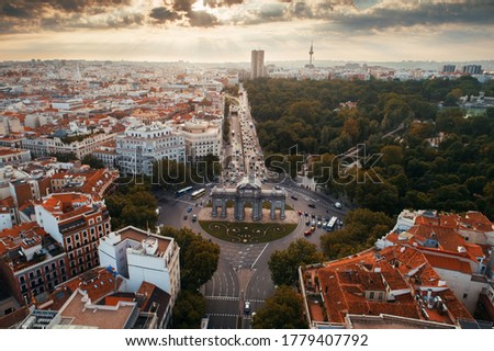 Similar – Image, Stock Photo Puerta de Alcala, Madrid, Spain at night.