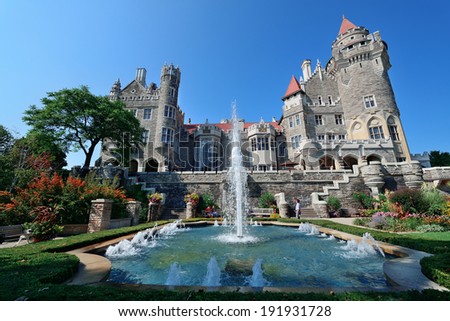 TORONTO, CANADA - JULY 3: Casa Loma exterior view on July 3, 2012 in Toronto, Canada. Built 1911Ã?Â?Ã?Â¨C1914 and was Established as museum 1937, it was the largest private residence in Canada.