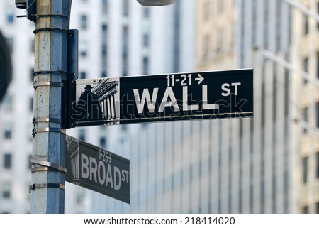 NEW YORK CITY, NY - AUG 8: Wall Street is  a metonymy for the \