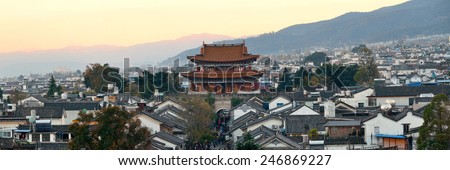 DALI, CHINA - DEC 5: Street view on December 5, 2014 in Dali, China. Dali is the ancient capital of Nanzhao in 8-9th centuries and Kingdom of Dali and major travel attractions in China.