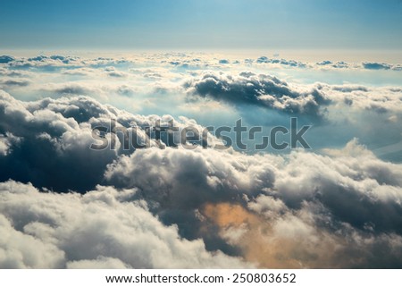 Cloudscape viewed from air.
