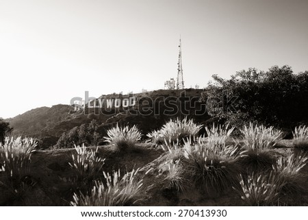 Los Angeles, CA - MAY 18: Hollywood sign on mountain on May 18, 2014 in Los Angeles. Originated as a real estate promotion, it is now the famous landmark of LA and US.