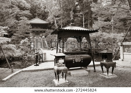 Shrine with historical building in Kyoto, Japan.