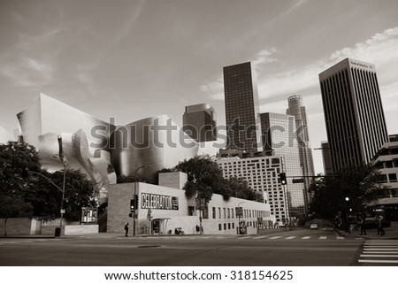 Los Angeles, CA - MAY 18: Downtown street view on May 18, 2014 in Los Angeles. Los Angeles is the second-most populous city after New York in USA.