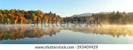 Similar – Foto Bild Herbstlaub im See Blätter