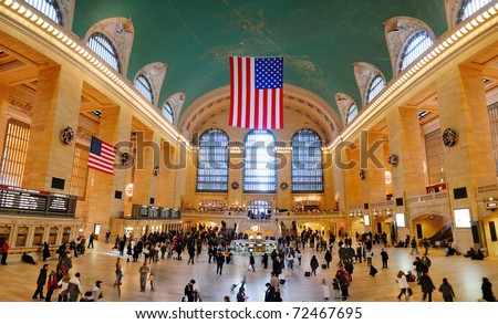 NEW YORK CITY, NY - AUG 8: Grand Central is the second busiest station of the New York City Subway system with 42,002,971 passengers in 2009. August 8, 2010 in Manhattan, New York City.