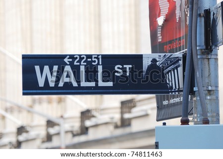 NEW YORK CITY - AUG 8: Wall Street, a metonymy for the 