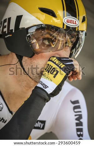 Utrecht, The Netherlands. 4th of July, 2015. Tour de France Time Trial Stage, PAUL MARTENS, Team Lotto Jumbo