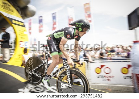 Utrecht, The Netherlands. 4th of July, 2015. Tour de France Time Trial Stage, FLORIAN VACHON