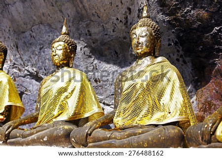 buddha image at phraphutthachai temple, Saraburi Thailand