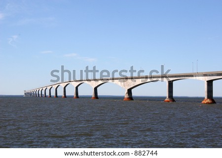 Confederation Bridge linking Prince Edward Island with the mainland