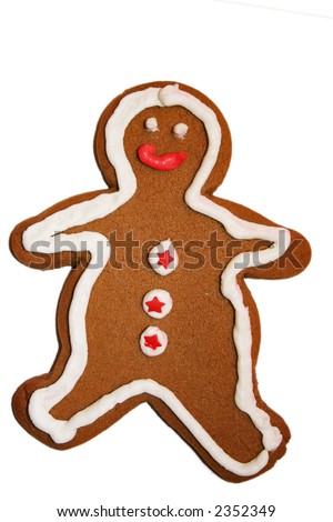 Christmas Gingerbread Man Cookie. Stock Photo 2352349 : Shutterstock