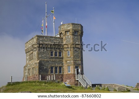 Cabot Tower was built in 1897 on Signal Hill, overlooking the city of St. John\'s, Newfoundland, Canada.
