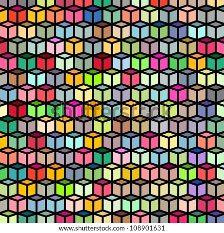 abstract cube pattern rainbow color surface backdrop