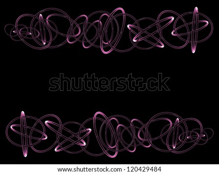3d floating glossy pink neon like ring torus shape on black