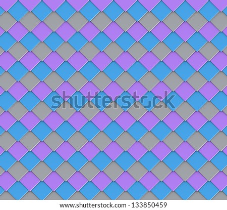 3d abstract diagonal square diamond shape tile backdrop