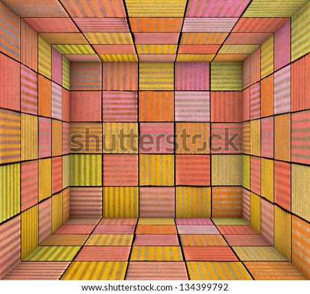 graffiti spray paint square tiled empty space