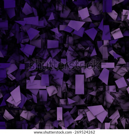 purple 3d abstract fragmentation geometric