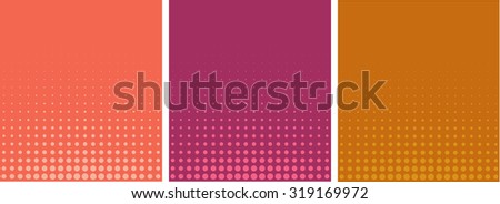 graphical pink orange gradient in halftone style