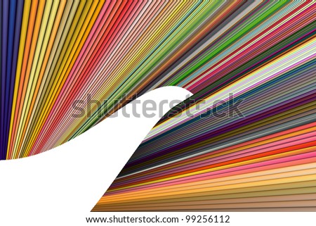 tube abstract wave 3d backdrop in multiple rainbow colors