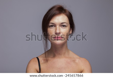 red hair girl pure portrait no makeup