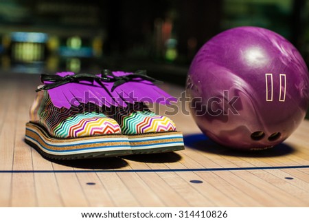 art craft pair of shoes at bowling track