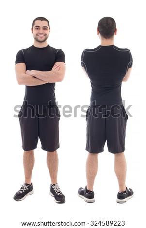 Similar – Image, Stock Photo Ethnic sportsman standing and looking at camera on street