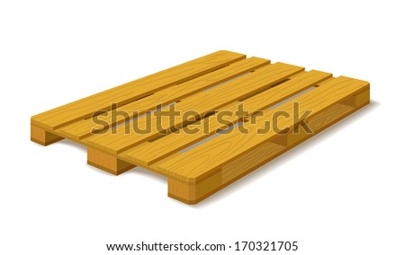 Standard pallet isolated on white background.