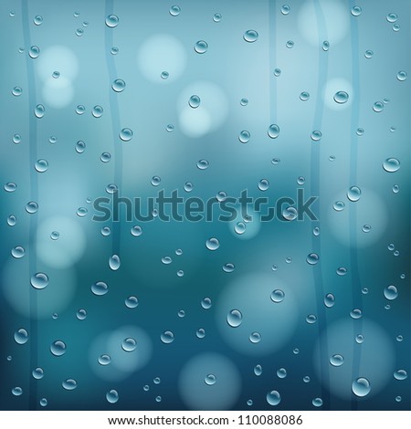 Abstract background with water drop. Autumn rain weather