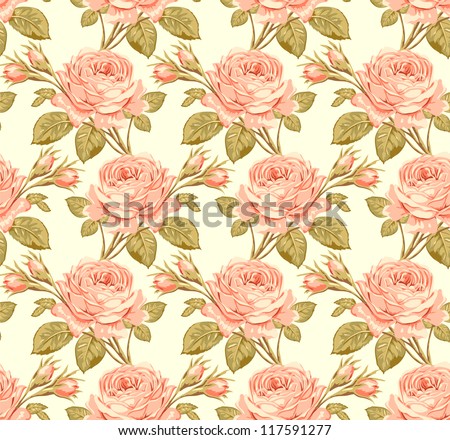 Free Vector Shabby Chic Roses Patterns Download Art Floral Vintage