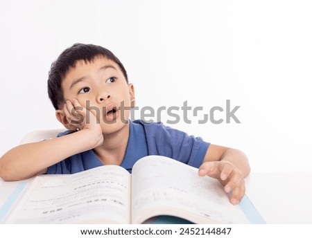 Similar – Image, Stock Photo daydream Child Boy (child)