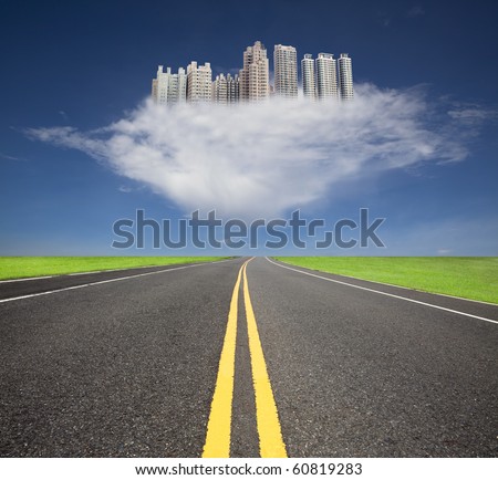 The road to the future city over the cloud