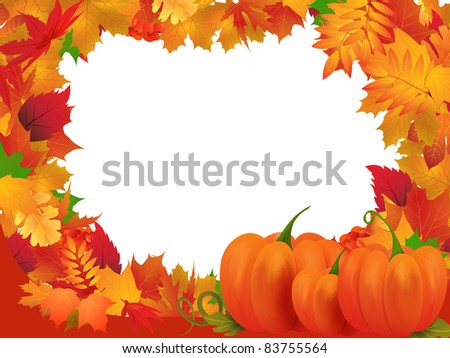 Autumn frame illustration