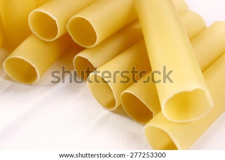 Canoli pasta Photo of uncooked canoli pasta