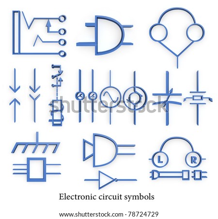 Electronic Circuit Symbols Stock Photo 78724729 : Shutterstock