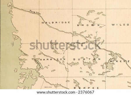 Antique map detail