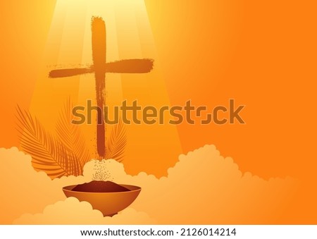 Ash Wednesday opens Lent, the period preceding Easter that in the Christian Church is devoted to fasting Stock foto © 