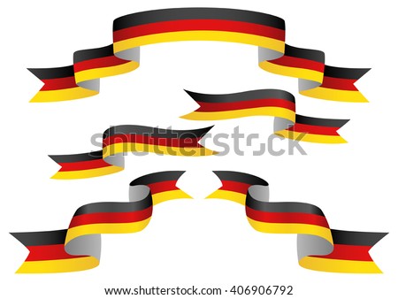 Set of Germany insignia in different shape of ribbons