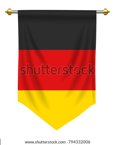 Germany flag or pennant isolated on white