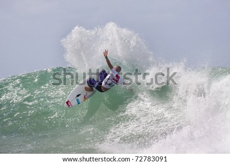 GOLD COAST, NEW SOUTH WALES/AUSTRALIA - MARCH 3: Quicksilver Pro Surf Cup 2011. Tiago Pires  during Expression Session on March 3, 2011 in Snappers Rocks, NSW, Australia.