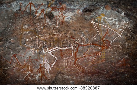 Aboriginal Rock Art at Ubirr, Kakadu National Park, NT, Australia