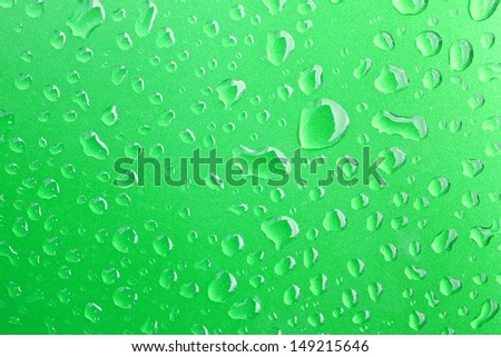 Close-up of water drops on metal surface as background.