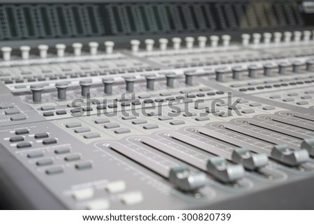 Studio sound music recording system sliders