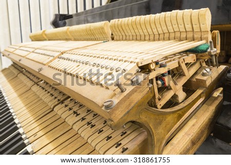 piano tuning, repairing the vintage piano