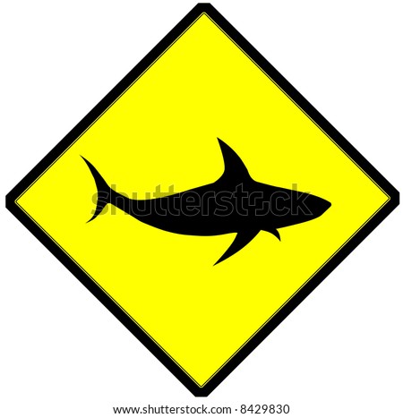 Sign Shows Danger Of Shark Stock Photo 8429830 : Shutterstock