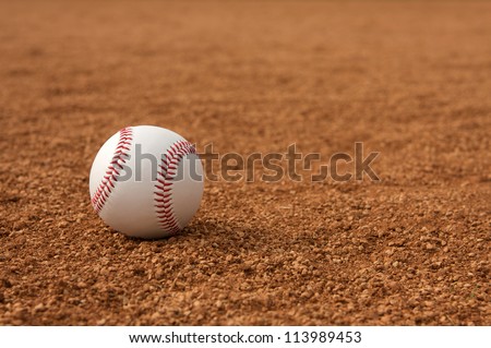 Baseball on the Infield Dirt with room for copy