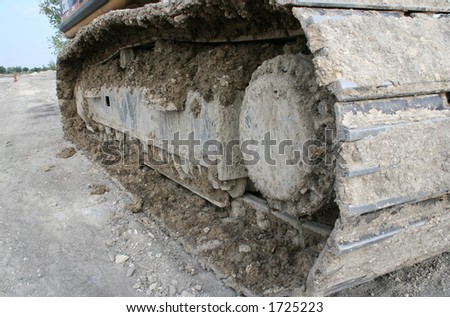 Tread of a Earth Mover tractor
