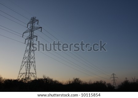 Powerlines with room for copy